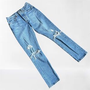 Levi’s Premium 501S Skinny Jeans | W26 L28 | Medium Wash Distressed